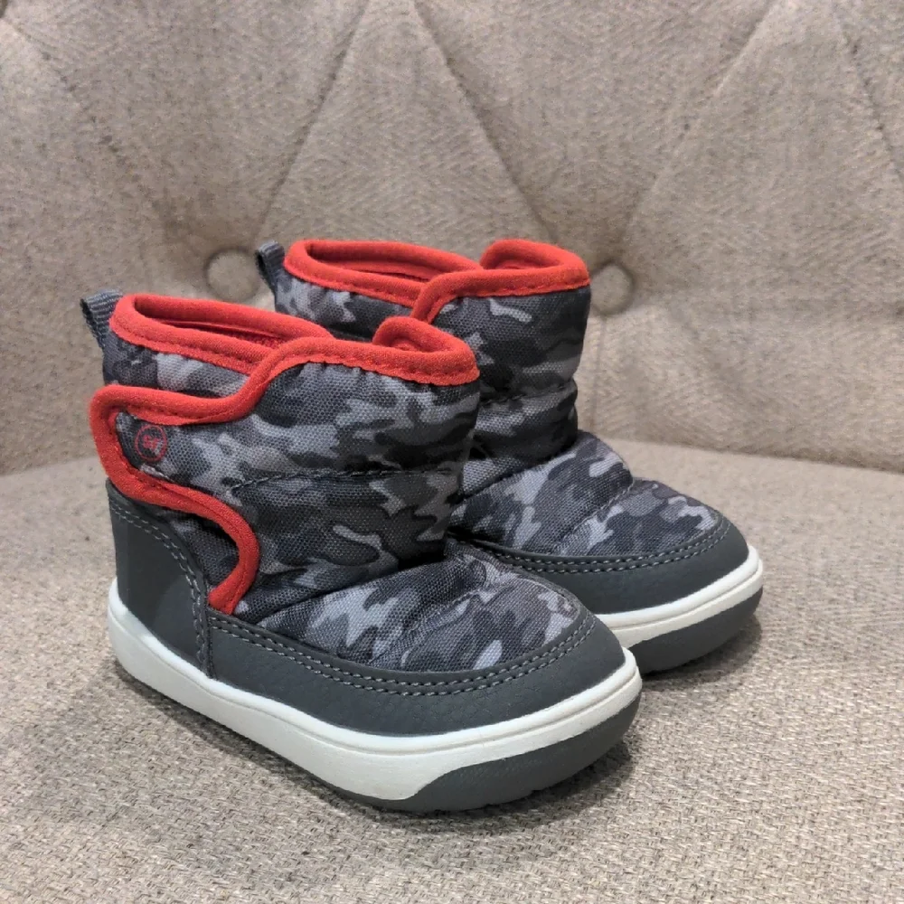 Baby Surprize By Stride Rite Aster Boots - Gray - Size 3